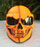 Skull Monster Orange Flow Ghost Rider Helmet 3D Grim Reaper Style