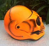 Skull Monster Orange Flow Ghost Rider Helmet 3D Grim Reaper Style