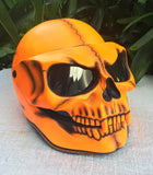 Skull Monster Orange Flow Ghost Rider Helmet 3D Grim Reaper Style