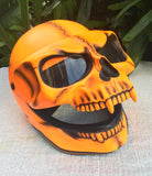 Skull Monster Orange Flow Ghost Rider Helmet 3D Grim Reaper Style
