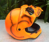Skull Monster Orange Flow Ghost Rider Helmet 3D Grim Reaper Style