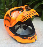 Skull Monster Orange Flow Ghost Rider Helmet 3D Grim Reaper Style