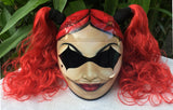 Custom Helmet Harley Quinn Red Ponytails Sexy, Hot & Cute