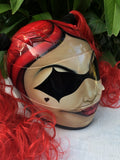 Custom Helmet Harley Quinn Red Ponytails Sexy, Hot & Cute