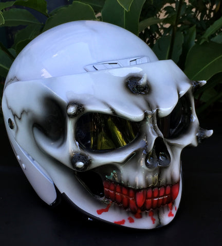 Motorcycle Helmet DOT Skull Bloody Death Eater Vampire Motorcycle Helmet DOT Skull Bloody Death Eater Vampire