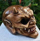 Hellboy Horn Satan Custom Demon Monster DOT Helmet Devil 3D