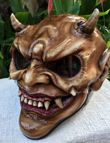 Hellboy Horn Satan Custom Demon Monster DOT Helmet Devil 3D