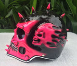 Pink Girl Helmet Punk Helmet Skull Mohawk Girls 3D Helmet Death Grim Reaper