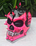 Pink Girl Helmet Punk Helmet Skull Mohawk Girls 3D Helmet Death Grim Reaper