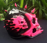 Pink Girl Helmet Punk Helmet Skull Mohawk Girls 3D Helmet Death Grim Reaper
