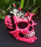 Pink Girl Helmet Punk Helmet Skull Mohawk Girls 3D Helmet Death Grim Reaper