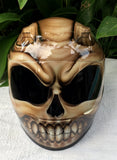 Devil's Goat from Hell Helmet Airbrush Motorcycle Helmet Custom Made Evil Satan