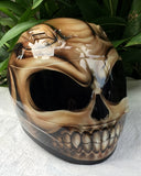Devil's Goat from Hell Helmet Airbrush Motorcycle Helmet Custom Made Evil Satan