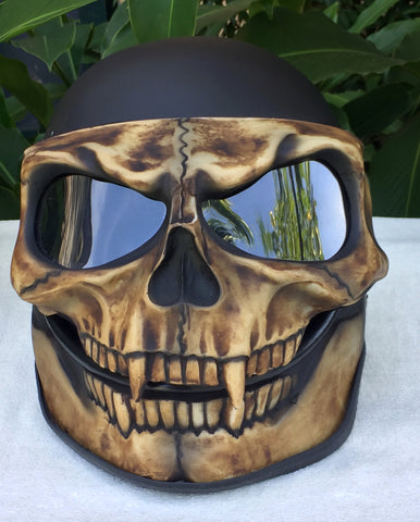 black and gold motorcycle king helmet Night King Motorcycle Helmet 3D Black Knight Skull – Custom Airbrush Helmet