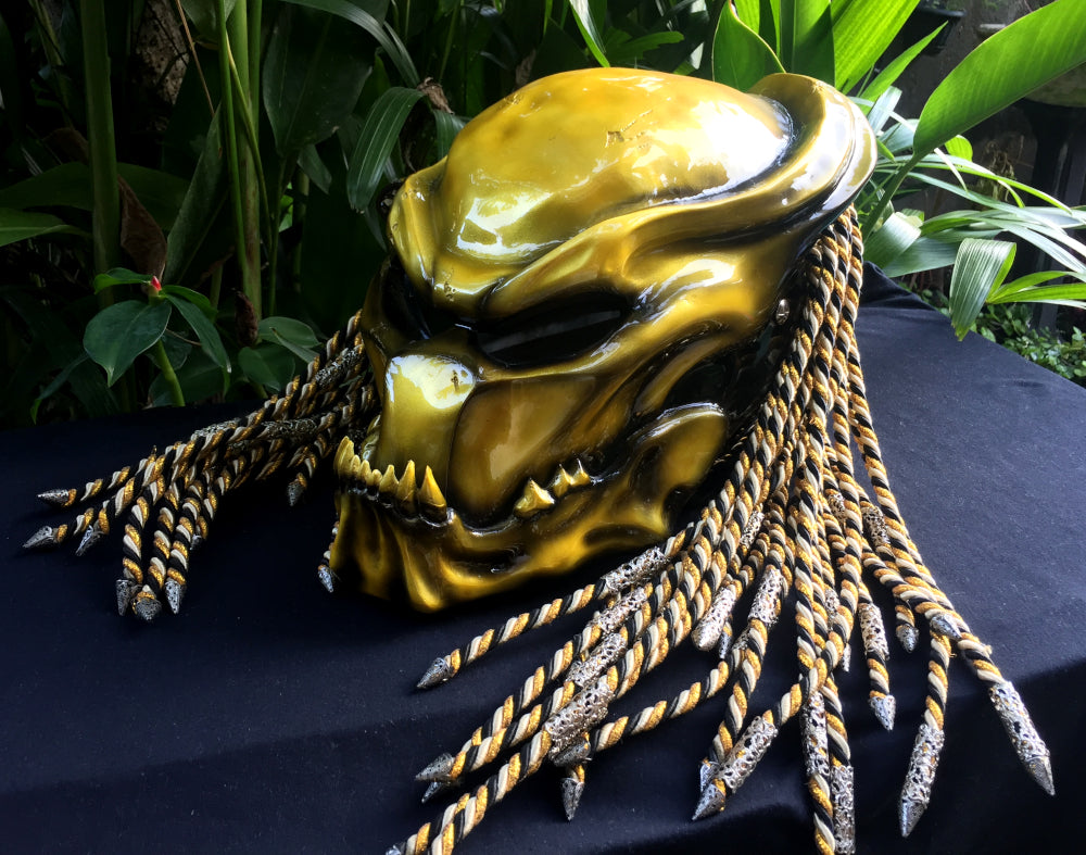 Predator Gold Alien Custom helmet Motorcycle Airbrush Helmet