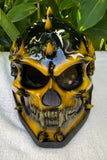 Gold Punk Helmet Skull Helmet 3D Mohawk Skull Custom Helmet