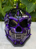 Girl Helmet Punk Helmet Purple Skull Mohawk Girls 3D Helmet Death Grim Reaper