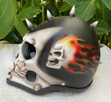 Punk on Fire Mohawk Skull Helmet