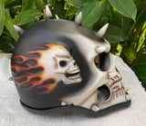 Punk on Fire Mohawk Skull Helmet