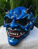 Beast X-Men Blue Monster Horn Satan Custom Demon DOT Helmet Devil 3D