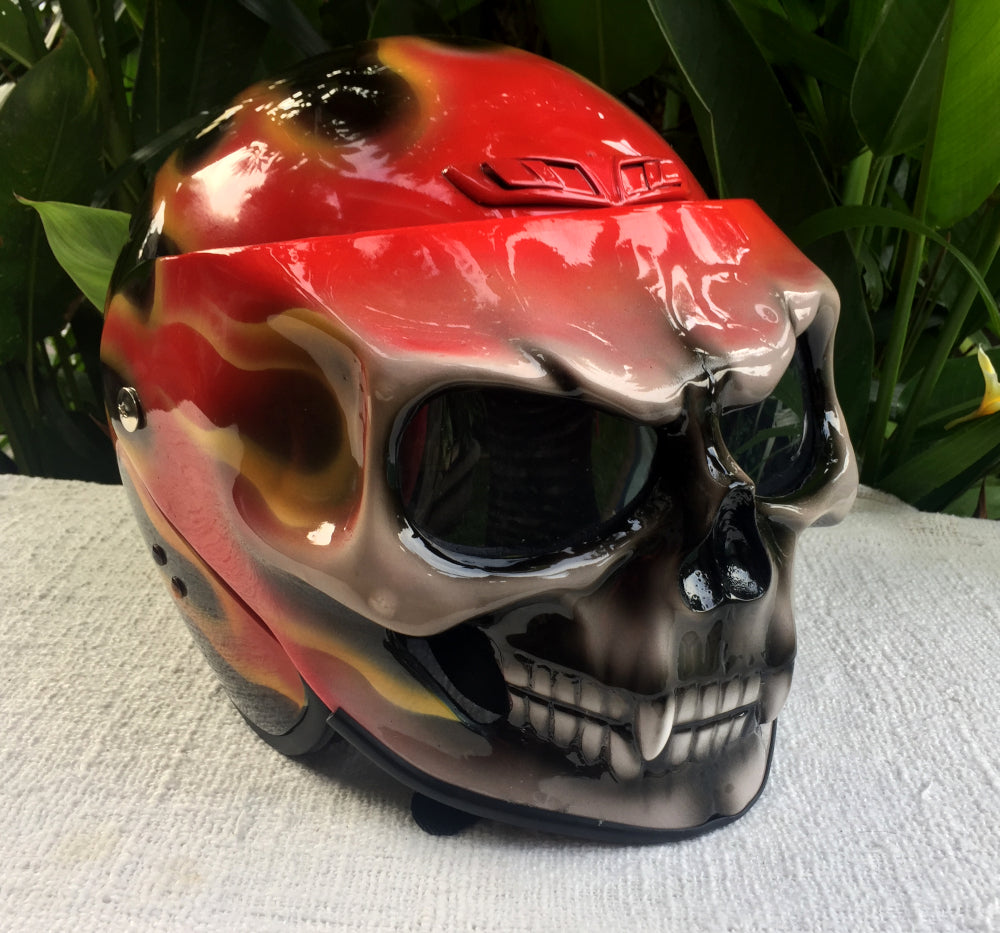 Ghost Rider Helmet On Fire – Custom Airbrush Helmet