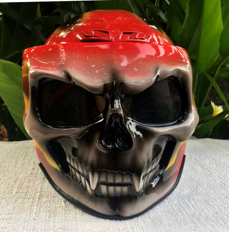 Ghost Rider Helmet On Fire – Custom Airbrush Helmet