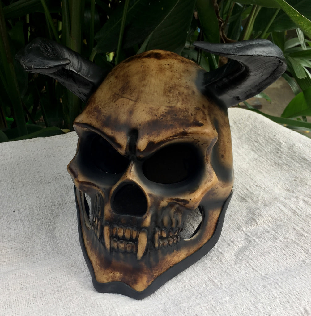 Evil Goat Helmet 3D Horns Sleepy Hollow Helmet