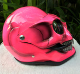 Girls Motorcycle Helmet Pretty Pink Sugar Skull Lady Helmet