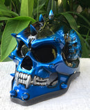 Mohawk Helmet Punk 3D Spikes Metallic Blue