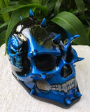 Mohawk Helmet Punk 3D Spikes Metallic Blue