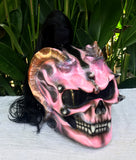 Girls Helmet Devils Goat Demon Monster Custom Damon Female Helmet Piggytails Ponytails