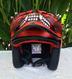 Airbrush Skull Helmet Blood Lust Custom Made DOT Skeleton Blood Red Ghost Rider