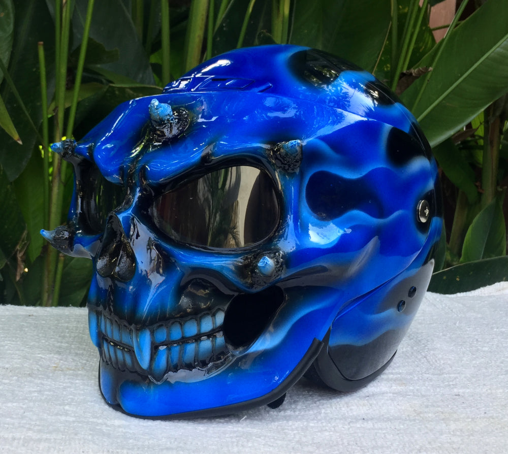 Custom Motorcycle Helmets Custom Painted Half Helmets DOT Approved