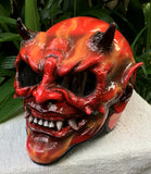 Hellboy Evil Monster Horn Satan Custom Demon DOT Helmet Devil 3D