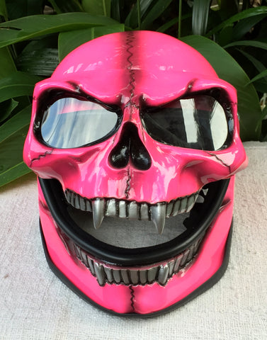 Girls Motorcycle Helmet Pretty Pink Sugar Skull Lady Helmet