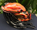 Predator Helmet MotorcycleHelmet Dreads Alien Red Flames Airbrush