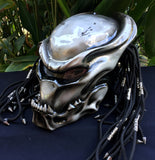 Predator 3D Helmet Sliver Alien Helmet Dreads  Airbrush