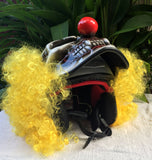Pennywise Killer Clown Custom Motorcycle Helme Clown Scary Halloween IT Yellow Hair