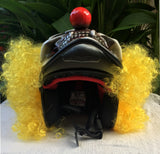 Pennywise Killer Clown Custom Motorcycle Helme Clown Scary Halloween IT Yellow Hair