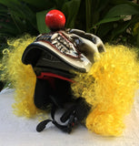 Pennywise Killer Clown Custom Motorcycle Helme Clown Scary Halloween IT Yellow Hair