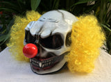 Pennywise Killer Clown Custom Motorcycle Helme Clown Scary Halloween IT Yellow Hair