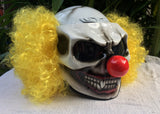Pennywise Killer Clown Custom Motorcycle Helme Clown Scary Halloween IT Yellow Hair
