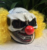 Pennywise Killer Clown Custom Motorcycle Helme Clown Scary Halloween IT Yellow Hair