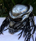 Predator 3D Helmet Sliver Alien Helmet Dreads  Airbrush