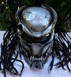 Predator 3D Helmet Sliver Alien Helmet Dreads  Airbrush