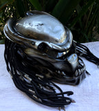 Predator 3D Helmet Sliver Alien Helmet Dreads  Airbrush