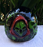 Ghost Rider Helmet Skull Helmet 3D Helmet Green Black Grim Reaper