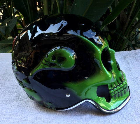 3d skull full face motorcycle helmet Ghost Rider Helmet Skull Helmet 3D Helmet Green Black Grim Reaper