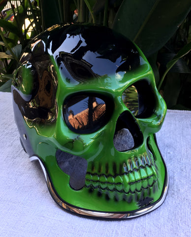 Ghost Rider Helmet Skull Helmet 3D Helmet Green Black Grim Reaper