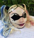 Girls Helmet Harley Quinn The Joker Girls Helmet Blonde Ponytails DC Heros